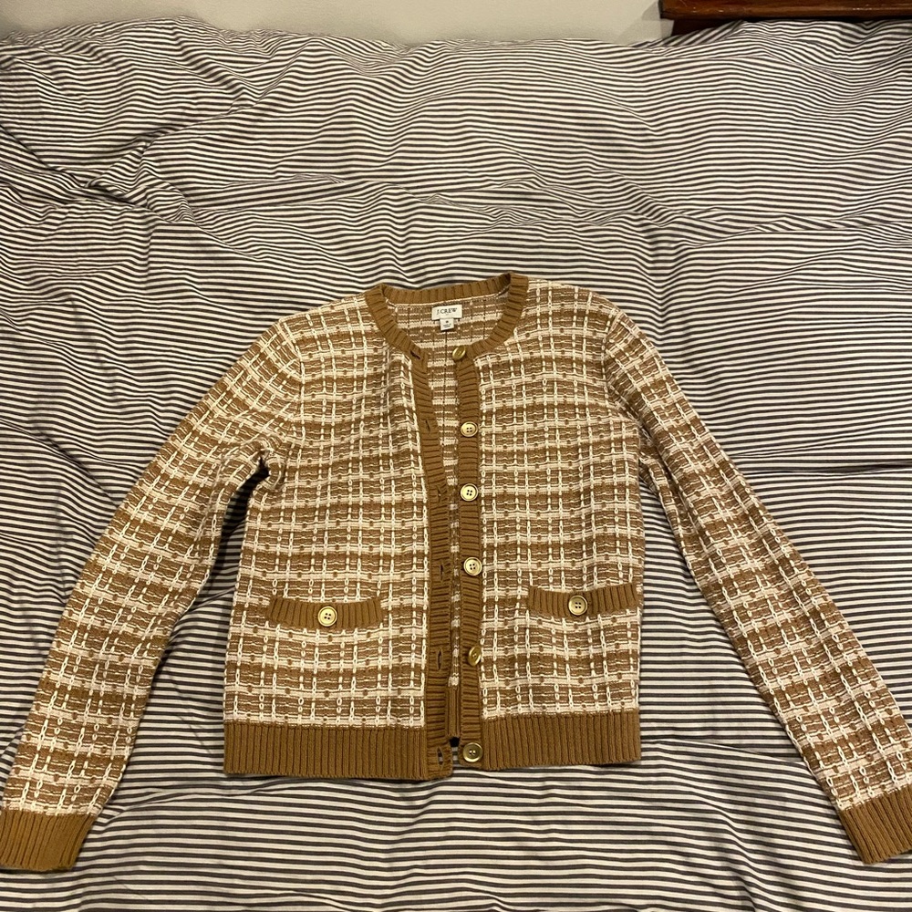 New women's J Crew Factory tweed lady cardigan sweater